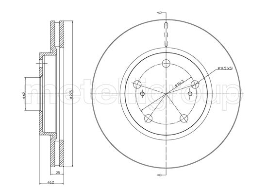 CIFAM 800-1055C Bremsscheibe