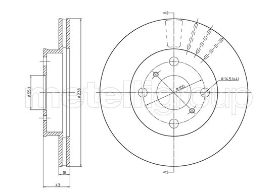 CIFAM 800-1061 Bremsscheibe