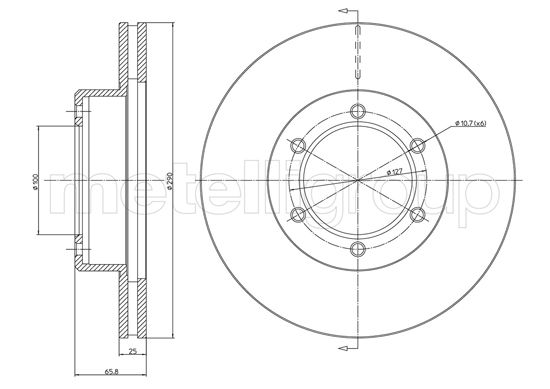 CIFAM 800-1065C Bremsscheibe