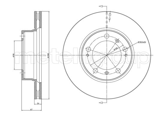 CIFAM 800-1075C Bremsscheibe