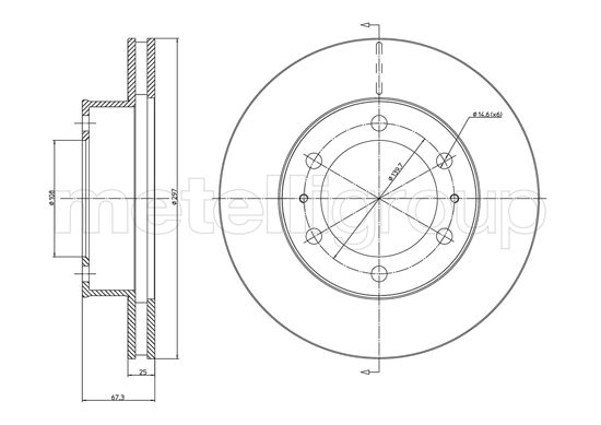 CIFAM 800-1077C Bremsscheibe