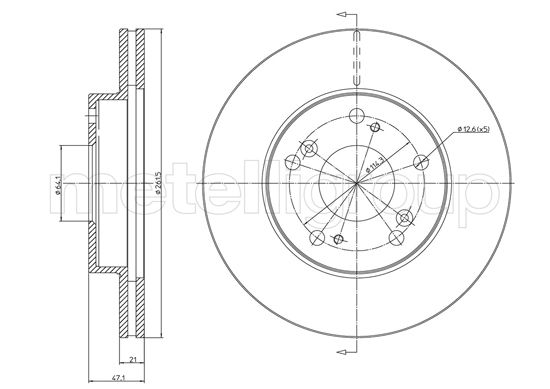 CIFAM 800-1082C Bremsscheibe