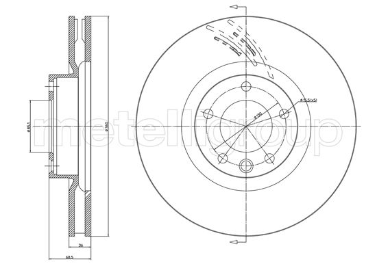 CIFAM 800-1087C Bremsscheibe