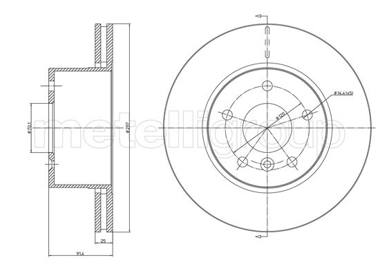 CIFAM 800-1091C Bremsscheibe