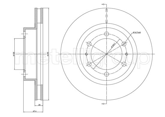 CIFAM 800-1094C Bremsscheibe