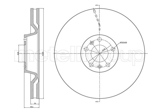 CIFAM 800-1102C Bremsscheibe