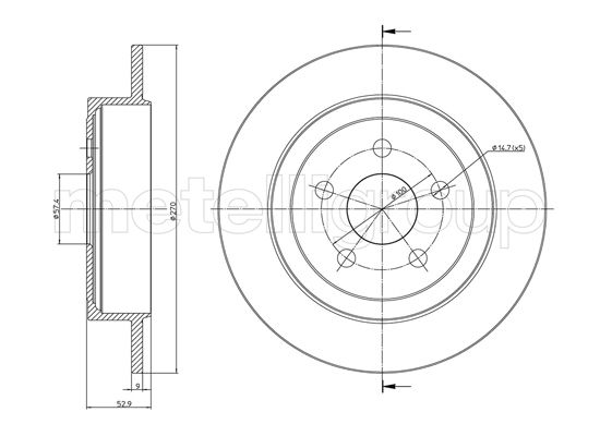 CIFAM 800-1107C Bremsscheibe