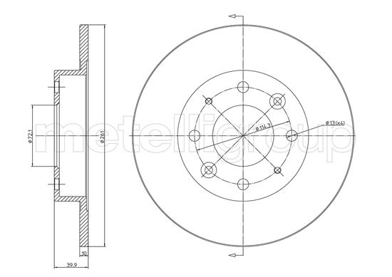 CIFAM 800-1111C Bremsscheibe