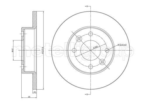 CIFAM 800-114 Bremsscheibe