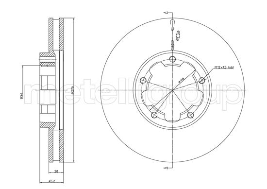 CIFAM 800-1177 Bremsscheibe