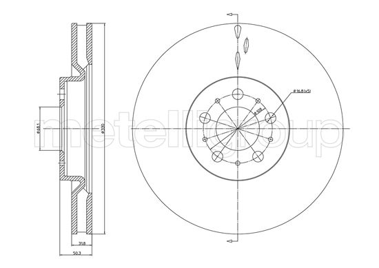 CIFAM 800-1221C Bremsscheibe