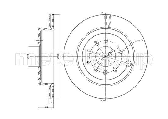 CIFAM 800-1222C Bremsscheibe