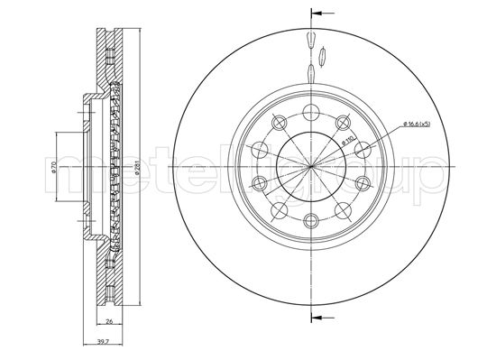 CIFAM 800-1254C Bremsscheibe