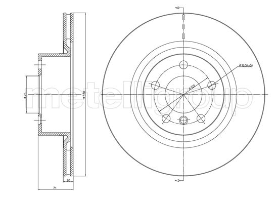 CIFAM 800-1261C Bremsscheibe