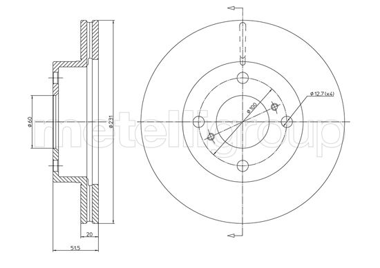 CIFAM 800-1267 Bremsscheibe