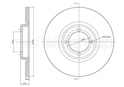 CIFAM 800-127 Bremsscheibe