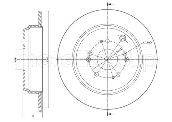 CIFAM 800-1276C Bremsscheibe