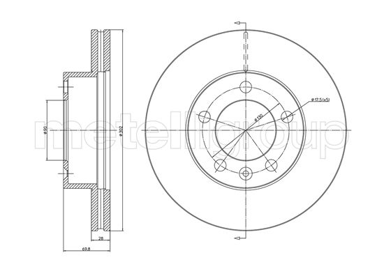 CIFAM 800-1286C Bremsscheibe