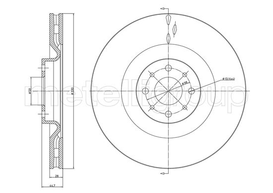 CIFAM 800-1319C Bremsscheibe