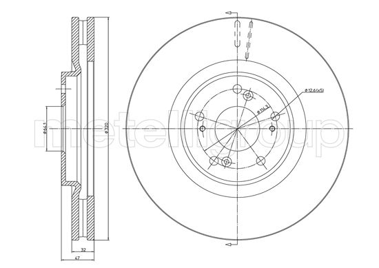 CIFAM 800-1325C Bremsscheibe