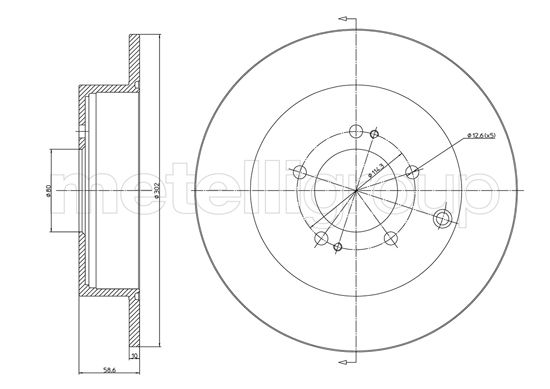 CIFAM 800-1332C Bremsscheibe