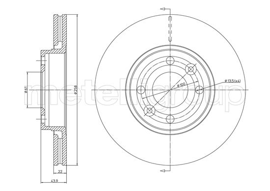 CIFAM 800-1342C Bremsscheibe