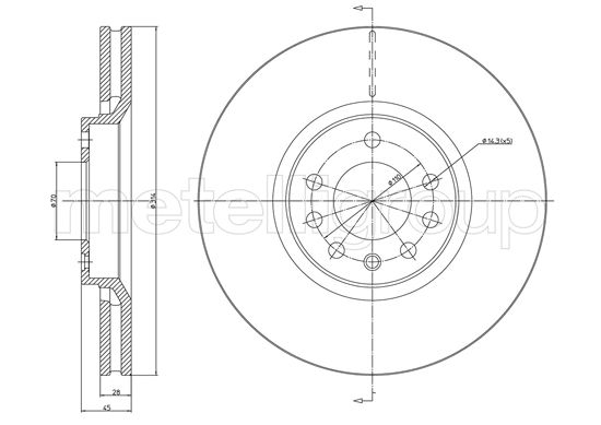 CIFAM 800-1353C Bremsscheibe