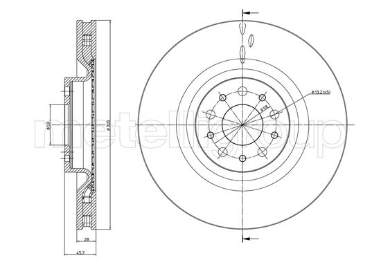 CIFAM 800-1392C Bremsscheibe