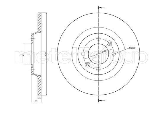 CIFAM 800-1393C Bremsscheibe