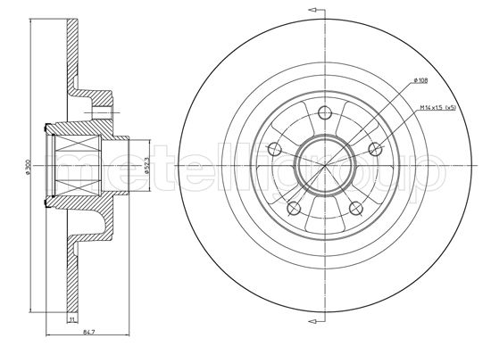 CIFAM 800-1396 Bremsscheibe