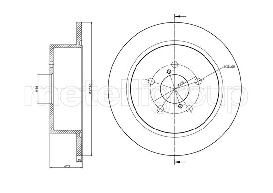 CIFAM 800-1397C Bremsscheibe