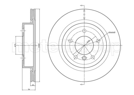 CIFAM 800-1399C Bremsscheibe