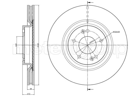 CIFAM 800-1403C Bremsscheibe