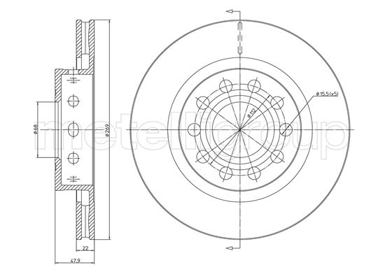 CIFAM 800-1407C Bremsscheibe