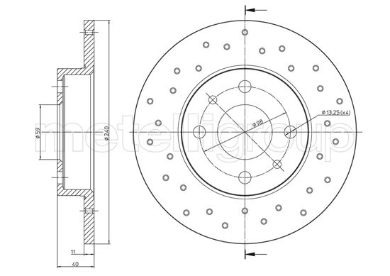 CIFAM 800-1410FC Bremsscheibe