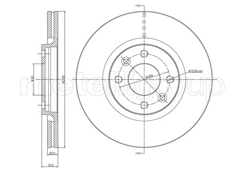 CIFAM 800-152 Bremsscheibe