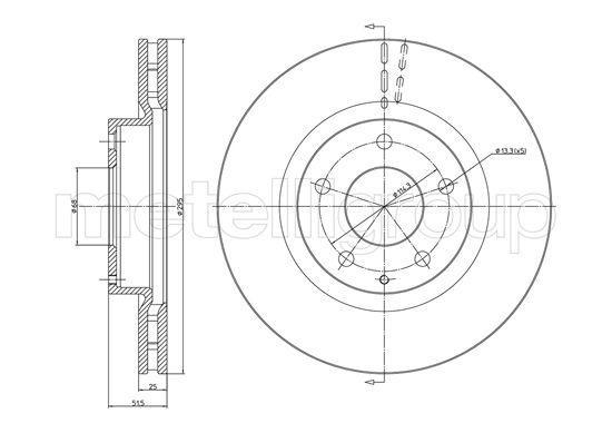 CIFAM 800-1525C Bremsscheibe