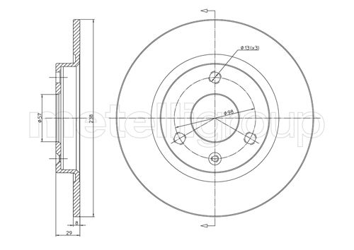 CIFAM 800-153 Bremsscheibe