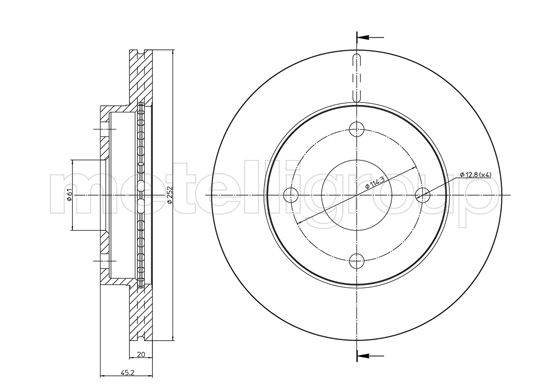 CIFAM 800-1578 Bremsscheibe