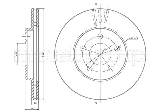 CIFAM 800-1629C Bremsscheibe