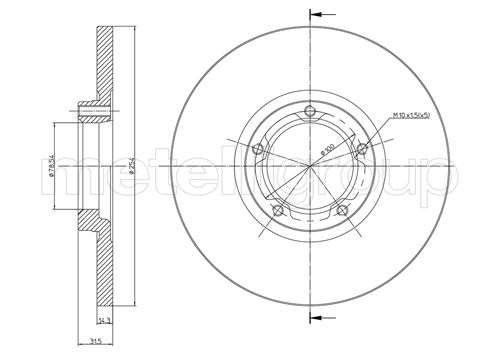 CIFAM 800-163 Bremsscheibe