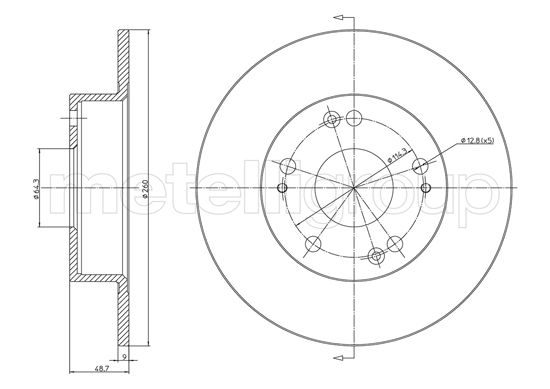 CIFAM 800-1648C Bremsscheibe