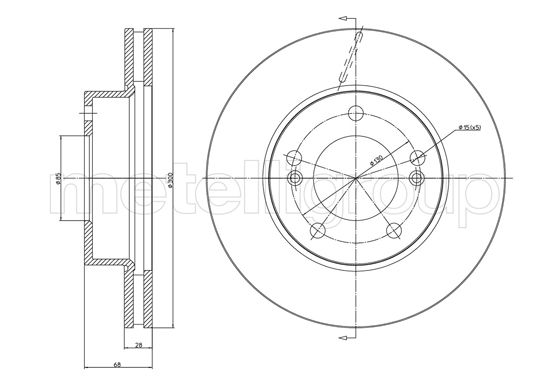 CIFAM 800-1652C Bremsscheibe