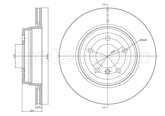 CIFAM 800-1683C Bremsscheibe