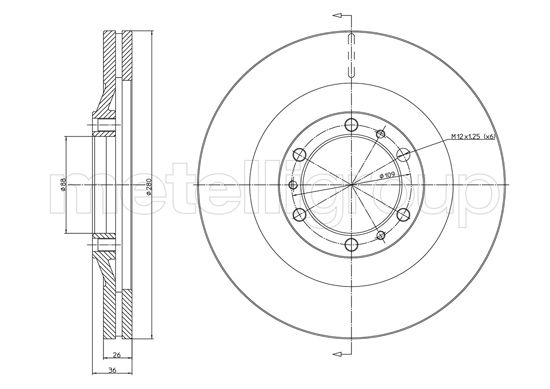 CIFAM 800-1694C Bremsscheibe