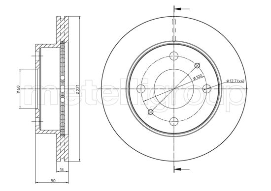 CIFAM 800-1717C Bremsscheibe