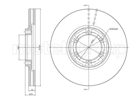 CIFAM 800-1736 Bremsscheibe