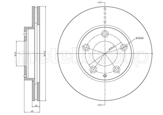 CIFAM 800-1737C Bremsscheibe