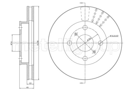 CIFAM 800-1742C Bremsscheibe