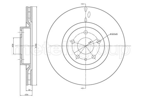 CIFAM 800-183C Bremsscheibe